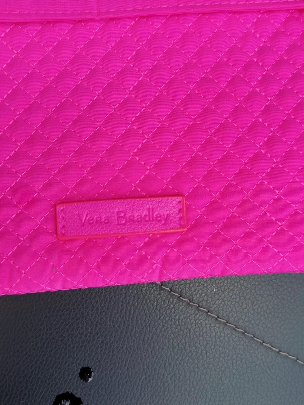 Vera Bradley Quilted Wristlet in Hot Pink